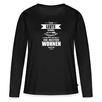 site de camp - T-shirt manches longues Premium bio Femme - noir - Devant - Julia (174cm)