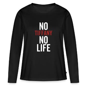 Pas de Tiffany Pas de vie - T-shirt manches longues Premium bio Femme - noir - Devant - Julia (174cm)