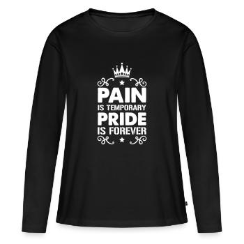 Fierté de la douleur 1 - T-shirt manches longues Premium bio Femme - noir - Devant - Julia (174cm)