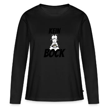 kein Bock - Frauen Premium Bio Langarmshirt - Schwarz - Vorne - Julia (174cm)