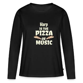 Harpe - T-shirt manches longues Premium bio Femme - noir - Devant - Julia (174cm)