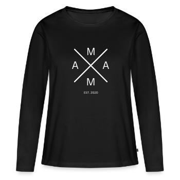 Mama Est. 2020 Muttertag Geschenk - Frauen Premium Bio Langarmshirt - Schwarz - Vorne - Julia (174cm)