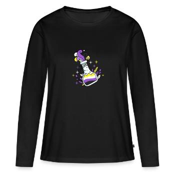 Nonbinary Pride Magic Potion Nonbinary Pride - Women's Premium Organic Long Sleeve Shirt - black - Front - Julia (174cm)