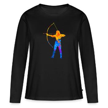 Archery Archery Archery Archer - Women's Premium Organic Long Sleeve Shirt - black - Front - Julia (174cm)