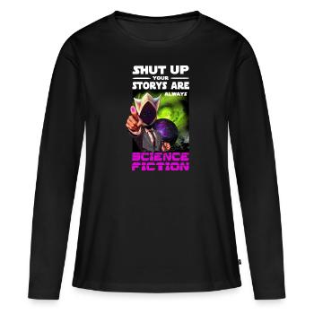 Dicton de science-fiction - T-shirt manches longues Premium bio Femme - noir - Devant - Julia (174cm)