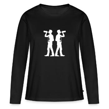 Drinking Team Beer Drinking Party - Women's Premium Organic Long Sleeve Shirt - black - Front - Julia (174cm)