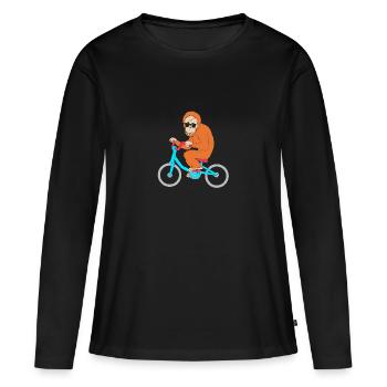 Orang-outan - T-shirt manches longues Premium bio Femme - noir - Devant - Julia (174cm)