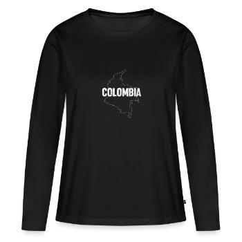 Colombie - T-shirt manches longues Premium bio Femme - noir - Devant - Julia (174cm)