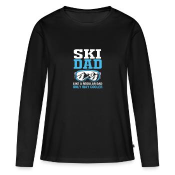 Ski Skiurlaub - Frauen Premium Bio Langarmshirt - Schwarz - Vorne - Julia (174cm)