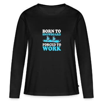 Snowboard Snowboard Vacances snowboard Snowboarders - T-shirt manches longues Premium bio Femme - noir - Devant - Julia (174cm)