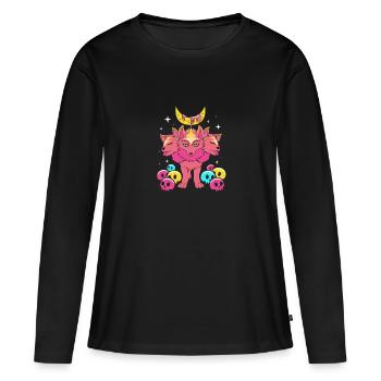 Pastel Gothic - Women's Premium Organic Long Sleeve Shirt - black - Front - Julia (174cm)