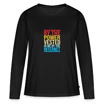 Pasteur - T-shirt manches longues Premium bio Femme - noir - Devant - Julia (174cm)