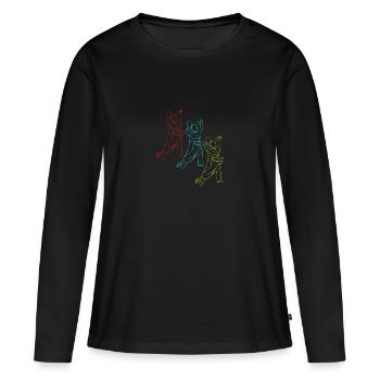 Valse Danse de couple - T-shirt manches longues Premium bio Femme - noir - Devant - Julia (174cm)