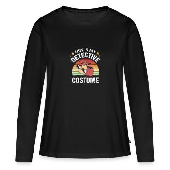 Detective - Women's Premium Organic Long Sleeve Shirt - black - Front - Julia (174cm)