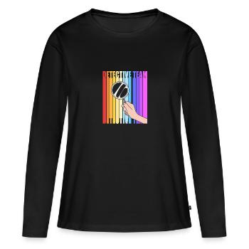 Detective - Women's Premium Organic Long Sleeve Shirt - black - Front - Julia (174cm)