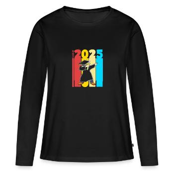 Class of 2025 - Women's Premium Organic Long Sleeve Shirt - black - Front - Julia (174cm)