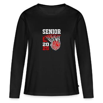 Classe de 2025 - T-shirt manches longues Premium bio Femme - noir - Devant - Julia (174cm)