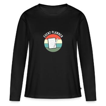 Event Planer - Frauen Premium Bio Langarmshirt - Schwarz - Vorne - Julia (174cm)