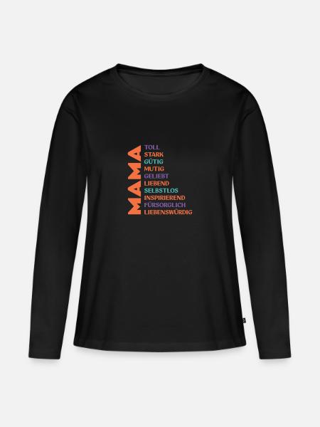 Mother's Day MAMA Design - Women's Premium Organic Long Sleeve Shirt - black
