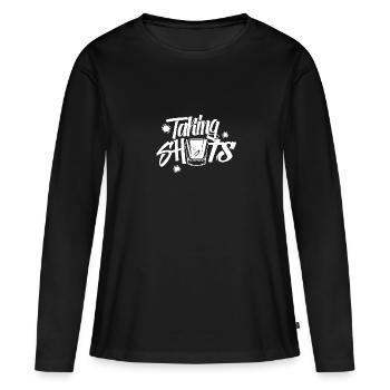 Taking Shots! Party Shirt - Frauen Premium Bio Langarmshirt - Schwarz - Vorne - Julia (174cm)