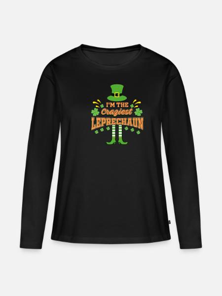 ST PATRICK - Frauen Premium Bio Langarmshirt - Schwarz