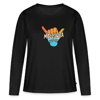 Majorque disant cadeau malle vacances drôles - T-shirt manches longues Premium bio Femme - noir - Devant - Julia (174cm)