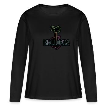 Majorque disant cadeau malle vacances drôles - T-shirt manches longues Premium bio Femme - noir - Devant - Julia (174cm)