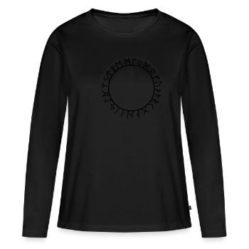 compass norse viking warrior odin thor barbare - T-shirt manches longues Premium bio Femme - noir - Devant - Julia (174cm)