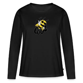Apiculteur abeilles Miel Abeille Nectar cadeau - T-shirt manches longues Premium bio Femme - noir - Devant - Julia (174cm)