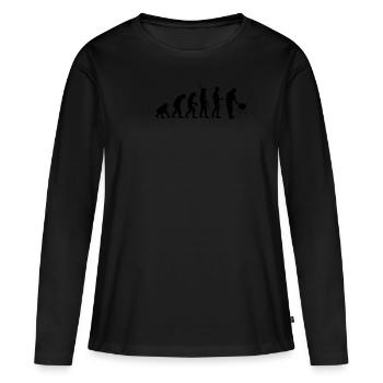 Barbecue Evolution - T-shirt manches longues Premium bio Femme - noir - Devant - Julia (174cm)