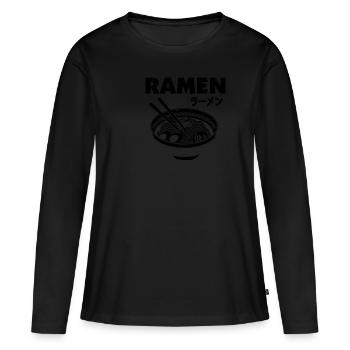 Ramen - Women's Premium Organic Long Sleeve Shirt - black - Front - Julia (174cm)