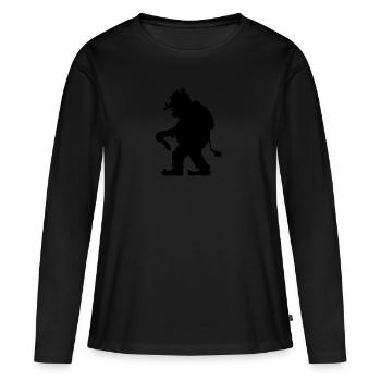 Troll Norvégien | Troll figure avec Tannenbaum - T-shirt manches longues Premium bio Femme - noir - Devant - Julia (174cm)