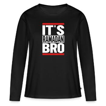C’est le Ramadan, Frère - T-shirt manches longues Premium bio Femme - noir - Devant - Julia (174cm)