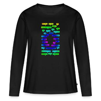 Kpop music songs kpop fan bestseller - Frauen Premium Bio Langarmshirt - Schwarz - Vorne - Julia (174cm)