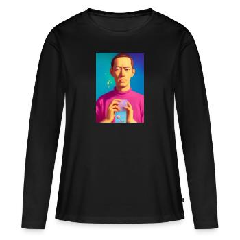 That Color - Selfie Art Work Unique - Street wear - T-shirt manches longues Premium bio Femme - noir - Devant - Julia (174cm)