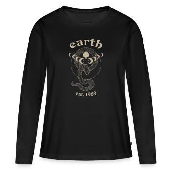 nouilles de danger - T-shirt manches longues Premium bio Femme - noir - Devant - Julia (174cm)