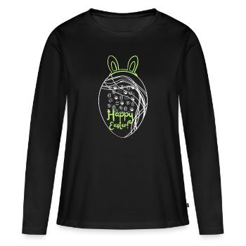 Osterei - Frauen Premium Bio Langarmshirt - Schwarz - Vorne - Julia (174cm)