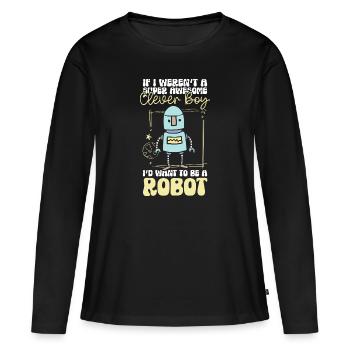 Android Mechanik Robotik Techniker - Frauen Premium Bio Langarmshirt - Schwarz - Vorne - Julia (174cm)