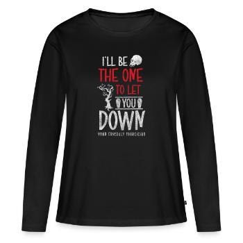 Profession de fossoyeur cercueil en deuil - T-shirt manches longues Premium bio Femme - noir - Devant - Julia (174cm)
