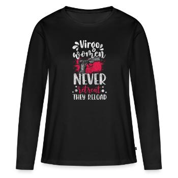 Caractéristiques de l’horoscope du zodiaque - T-shirt manches longues Premium bio Femme - noir - Devant - Julia (174cm)