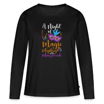 Party Fremder Schutz - Frauen Premium Bio Langarmshirt - Schwarz - Vorne - Julia (174cm)