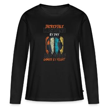 Gamer Player Streaming - Women's Premium Organic Long Sleeve Shirt - black - Front - Julia (174cm)