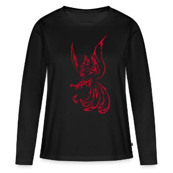 phoenix - Frauen Premium Bio Langarmshirt - Schwarz - Vorne - Julia (174cm)