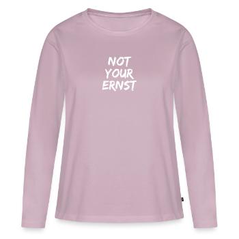 Not your serious - Women's Premium Organic Long Sleeve Shirt - dusky pink - Front - Julia (174cm)