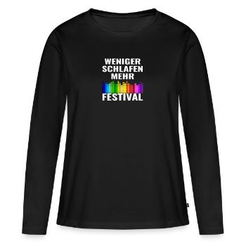 Festival - Frauen Premium Bio Langarmshirt - Schwarz - Vorne - Julia (174cm)
