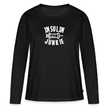 Insulin diabetic diabetes syringes - Women's Premium Organic Long Sleeve Shirt - black - Front - Julia (174cm)