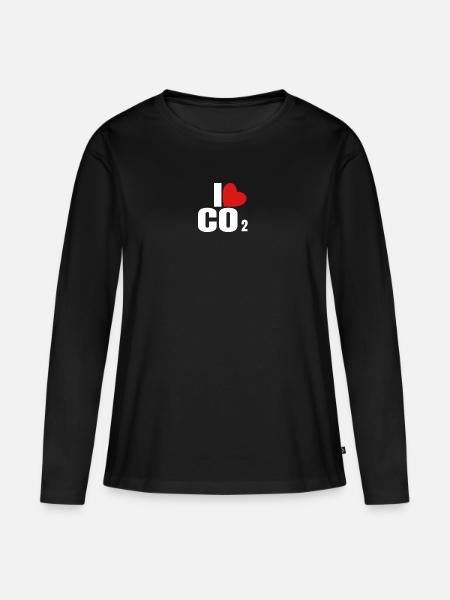 I love CO2 carbon dioxide - Women's Premium Organic Long Sleeve Shirt - black