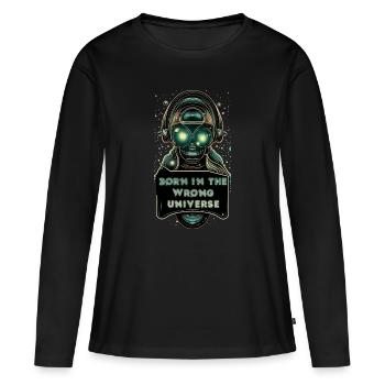 Galactic Dreamer - Women's Premium Organic Long Sleeve Shirt - black - Front - Julia (174cm)