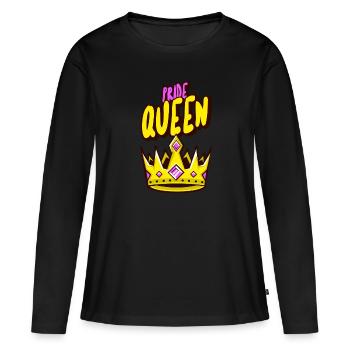 Pride queen - T-shirt manches longues Premium bio Femme - noir - Devant - Julia (174cm)