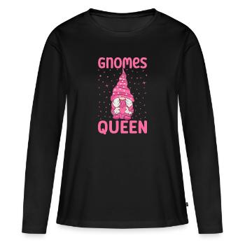 Garden Gnome Costume Gnomes Queen Gnome - Women's Premium Organic Long Sleeve Shirt - black - Front - Julia (174cm)